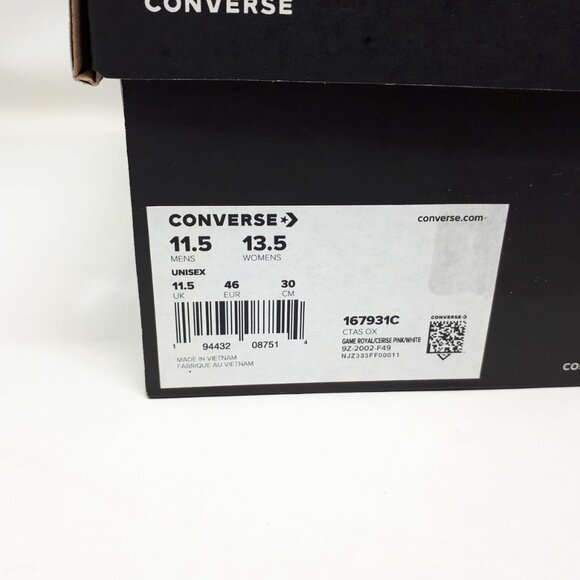 Converse Chuck Taylor All Star Ox Low 167931C Shoe Sneaker Royal Blue Mens 11.5 - Picture 10 of 12